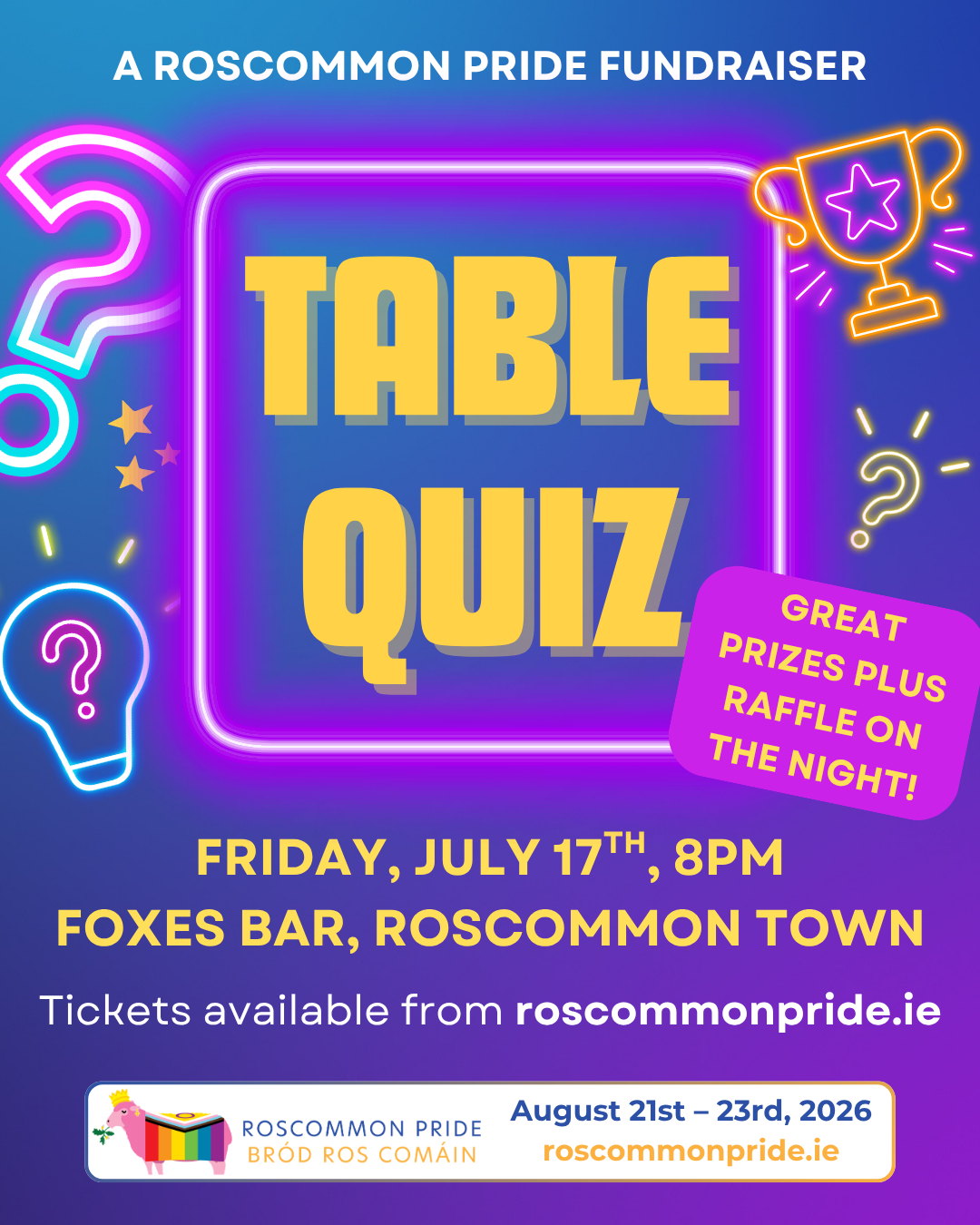 Table Quiz and Raffle Fundraiser